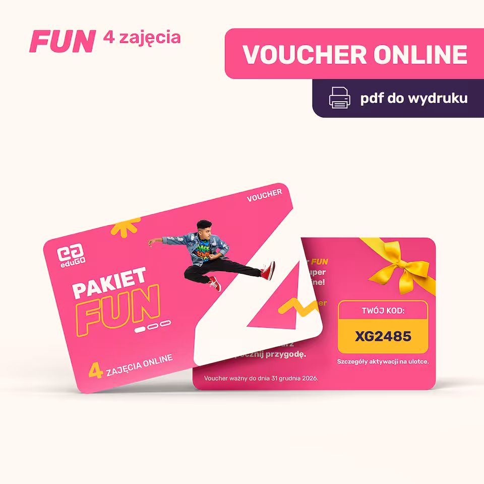 Voucher do druku - 4 zajęcia w EduGO