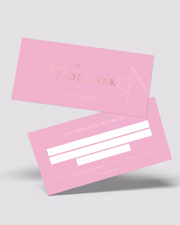 Voucher wzór 2 poziom - róż cukierkowy