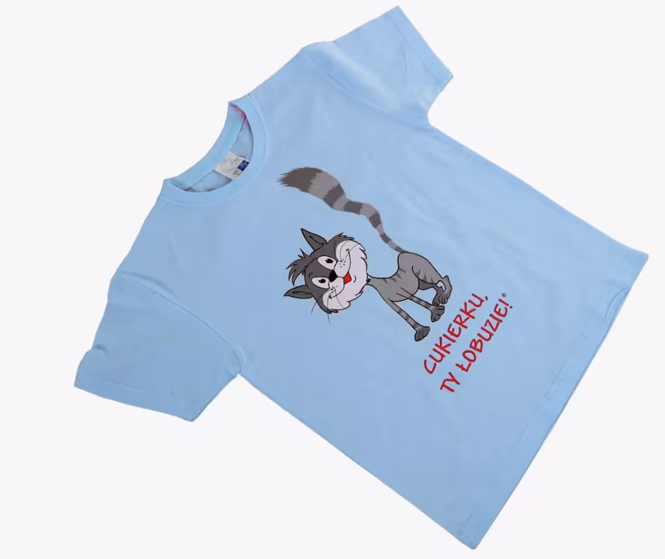Koszulka Cukierku Ty łobuzie! (7-8 lat) niebieska