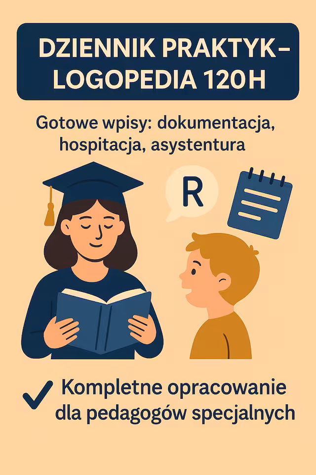 Dziennik praktyk, logopedia dla pedagogów specjalnych, 120h