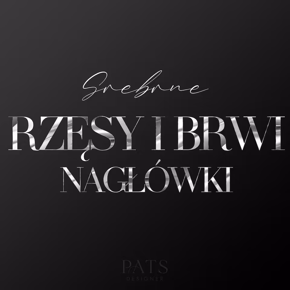 Nagłówki rzęsy i brwi - srebro