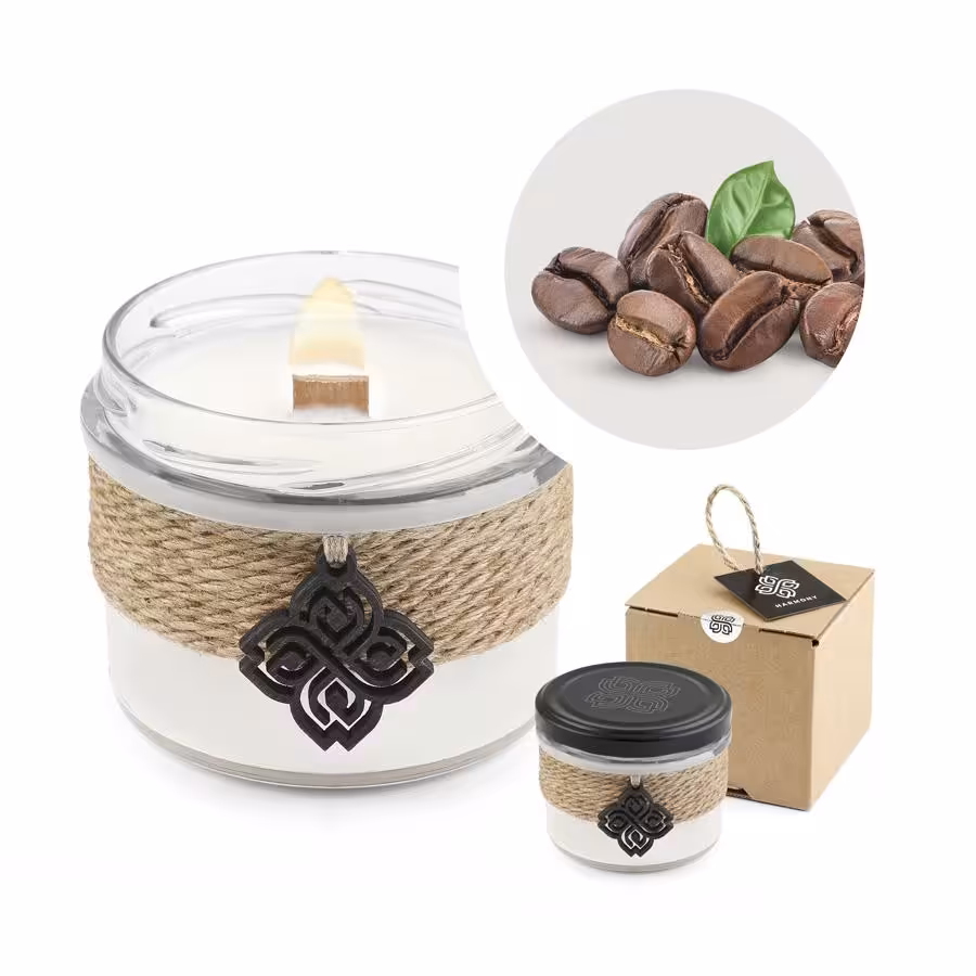 Café Exscelso. Organiczna świeca sojowa eco Loft 235.