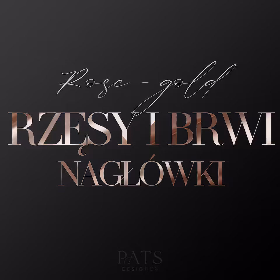 Nagłówki rzęsy i brwi - rosegold