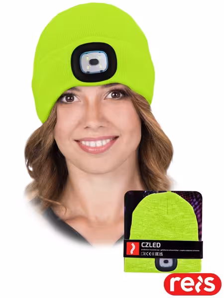 CZLED CZAPKA Z LATARKĄ