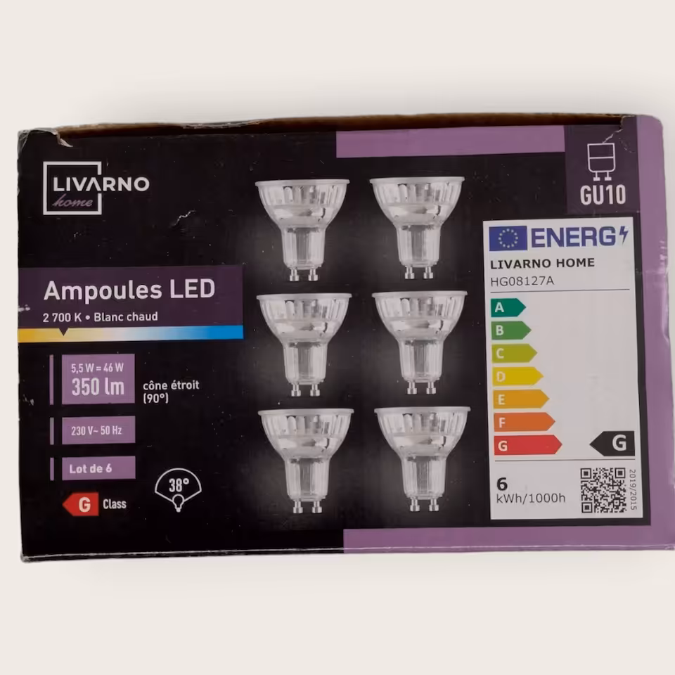 Zestaw 4 żarówek GU10 LIVARNO HOME