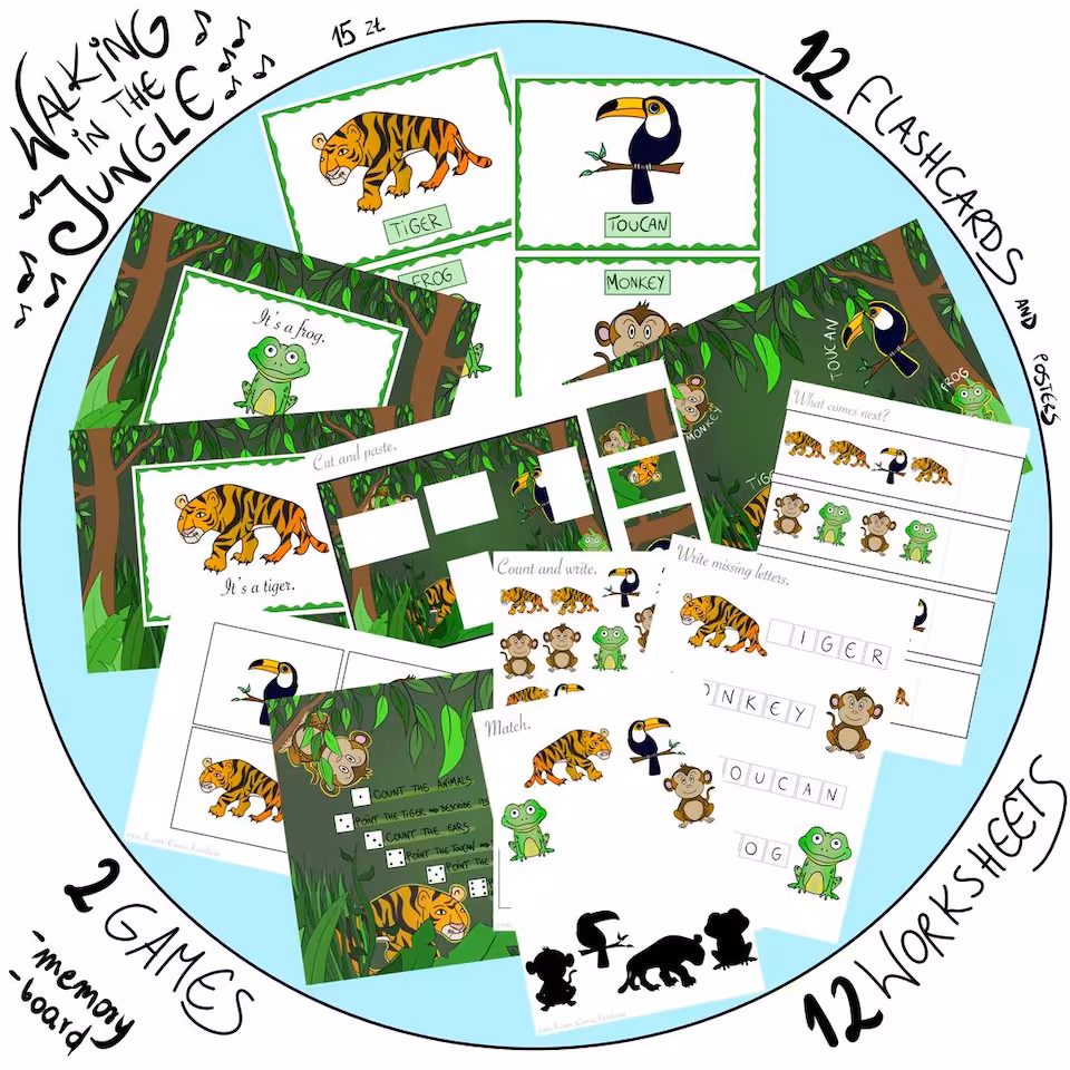Walking in the JUNGLE- materiały PDF