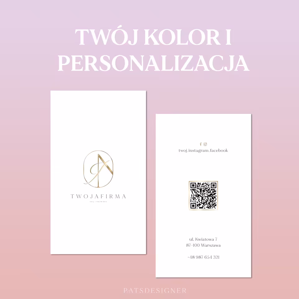 Wizytówka QR - własna personalizacja