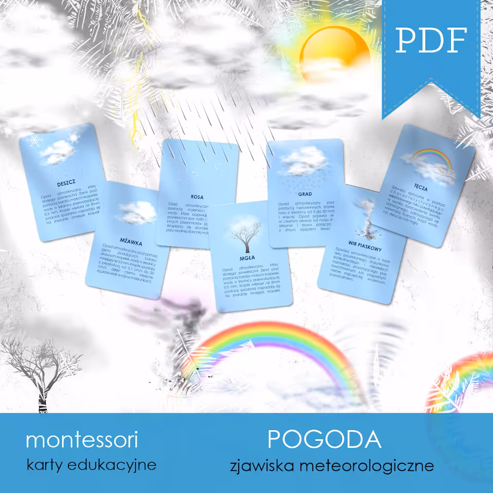 Pogoda - Karty edukacyjne