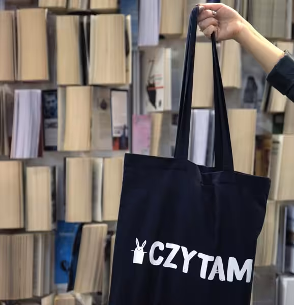 Torba bawełniana z napisem - CZYTAM