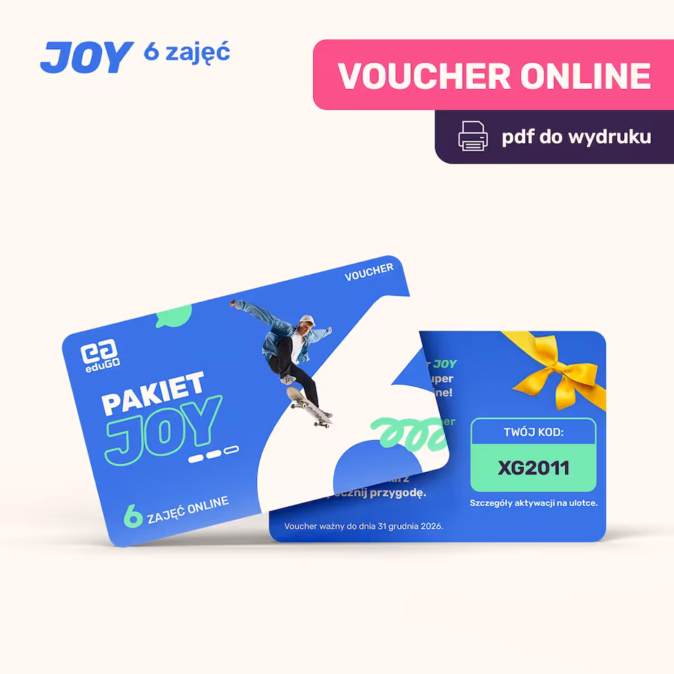 Voucher do druku - 6 zajęć w EduGO