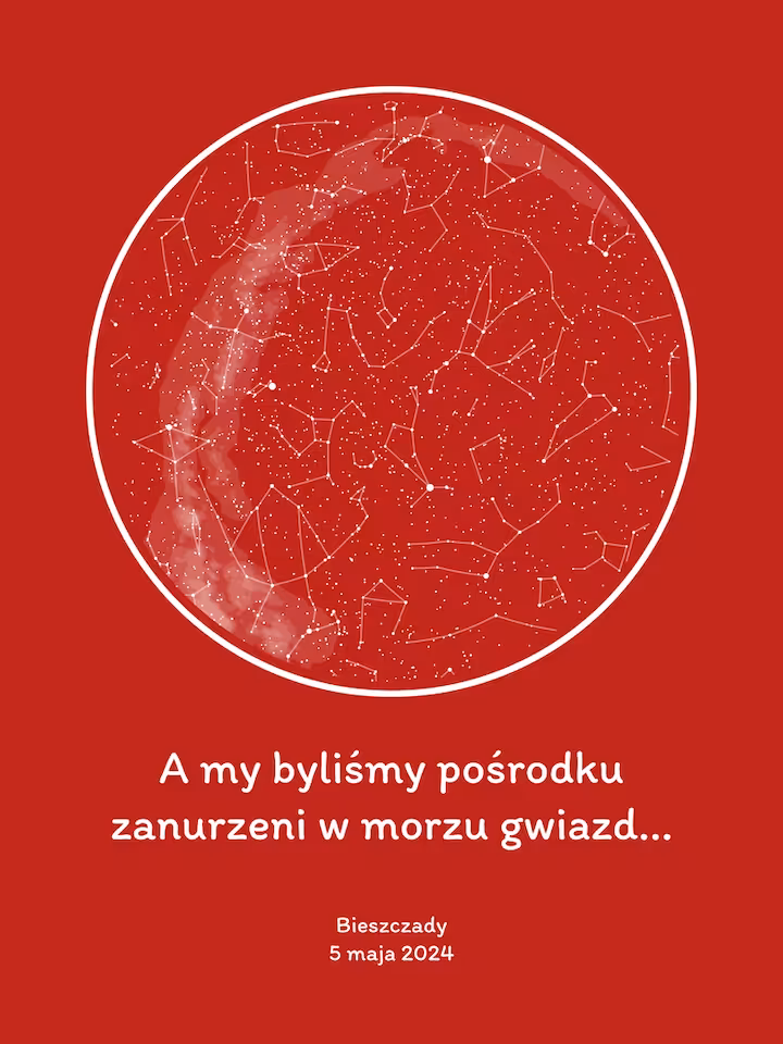 Personalizowana mapa gwiazd (#81788c34-725e-4239-8568-20728cb87c0c) - plakat 30x40cm