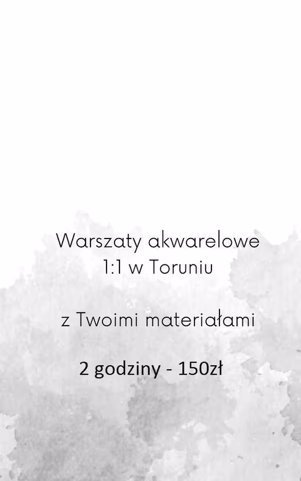 Warsztay akwarelowe indywidualne, 2h - 150zł