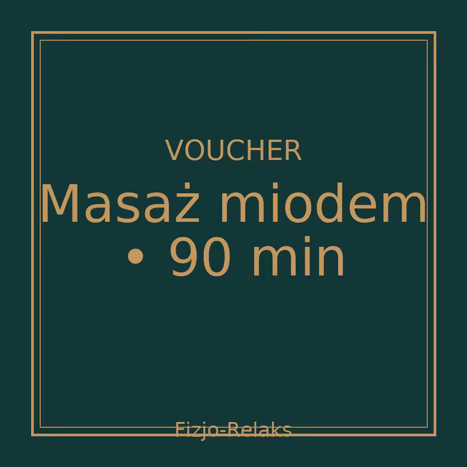 Voucher masaż miodem 90 minut (papierowy)