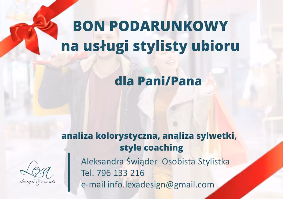 Bon podarunkowy na usługi stylistki ubioru