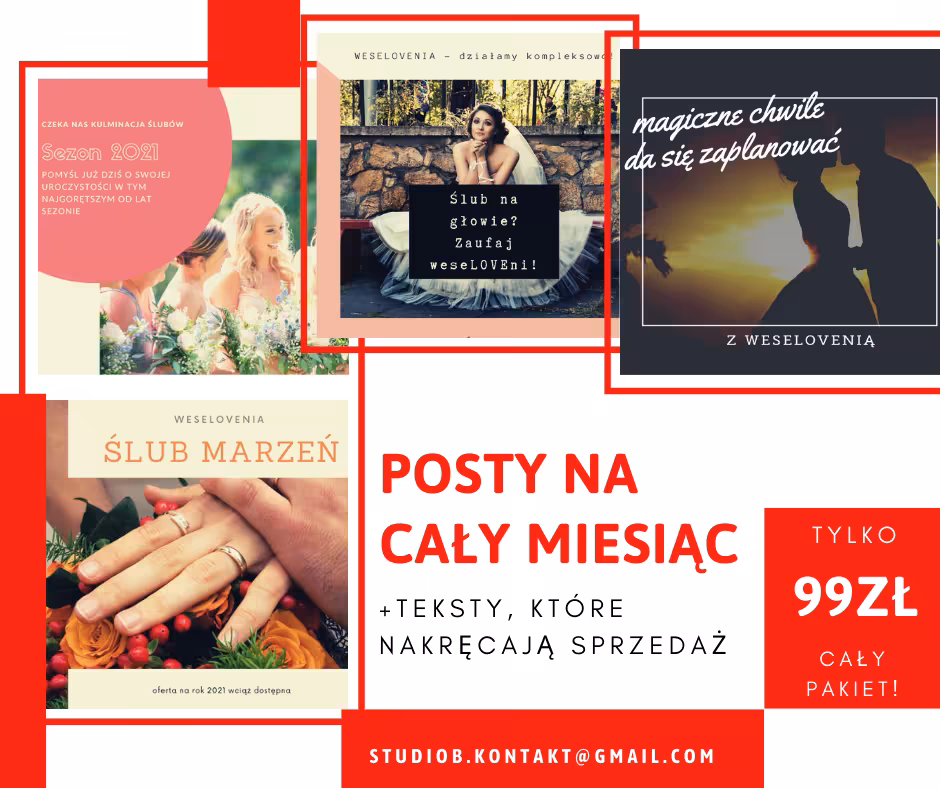 Pakiet postów z tekstami nakręcającymi sprzedaż