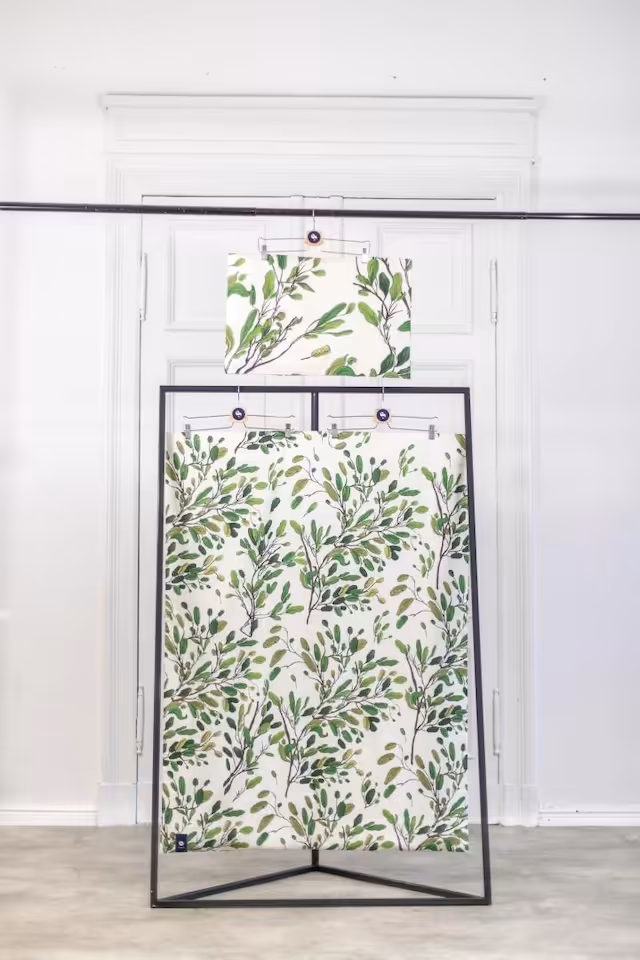 Komplet pościeli Listki kołdra M 140x200, poduszka M 50x60