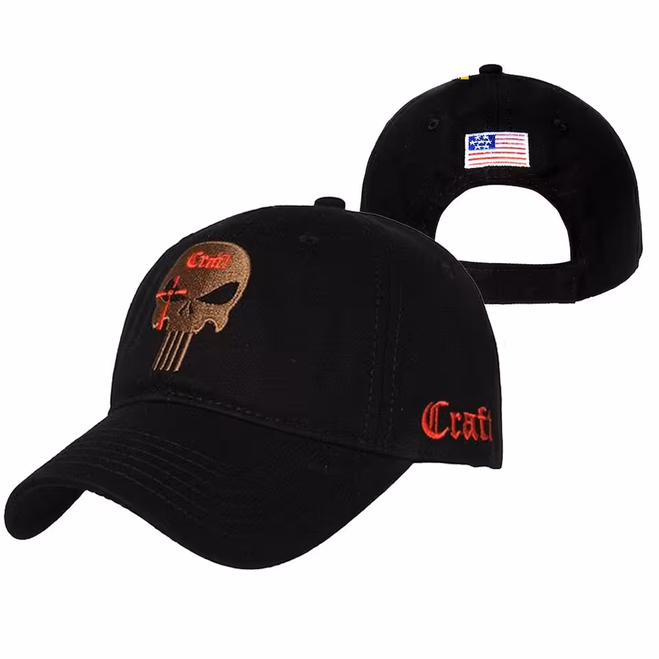 PUNISHER CZAPKA FLAGA USA BLACK