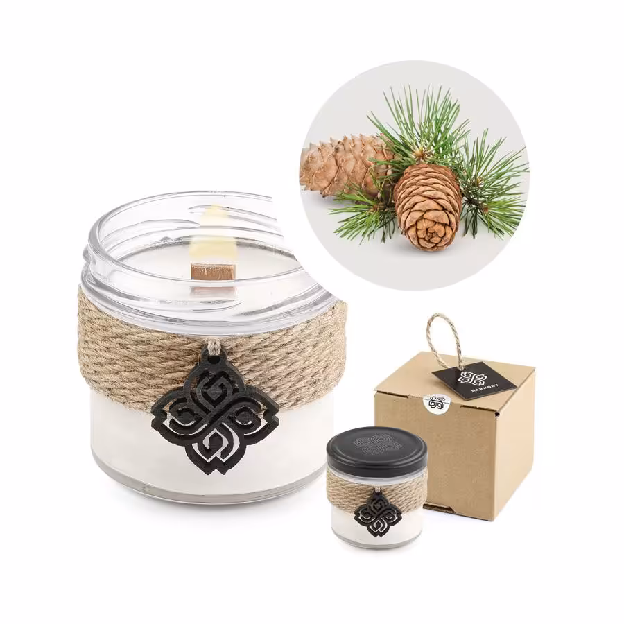 Cypryjski cedr. Organiczna świeca sojowa eco Loft 140.