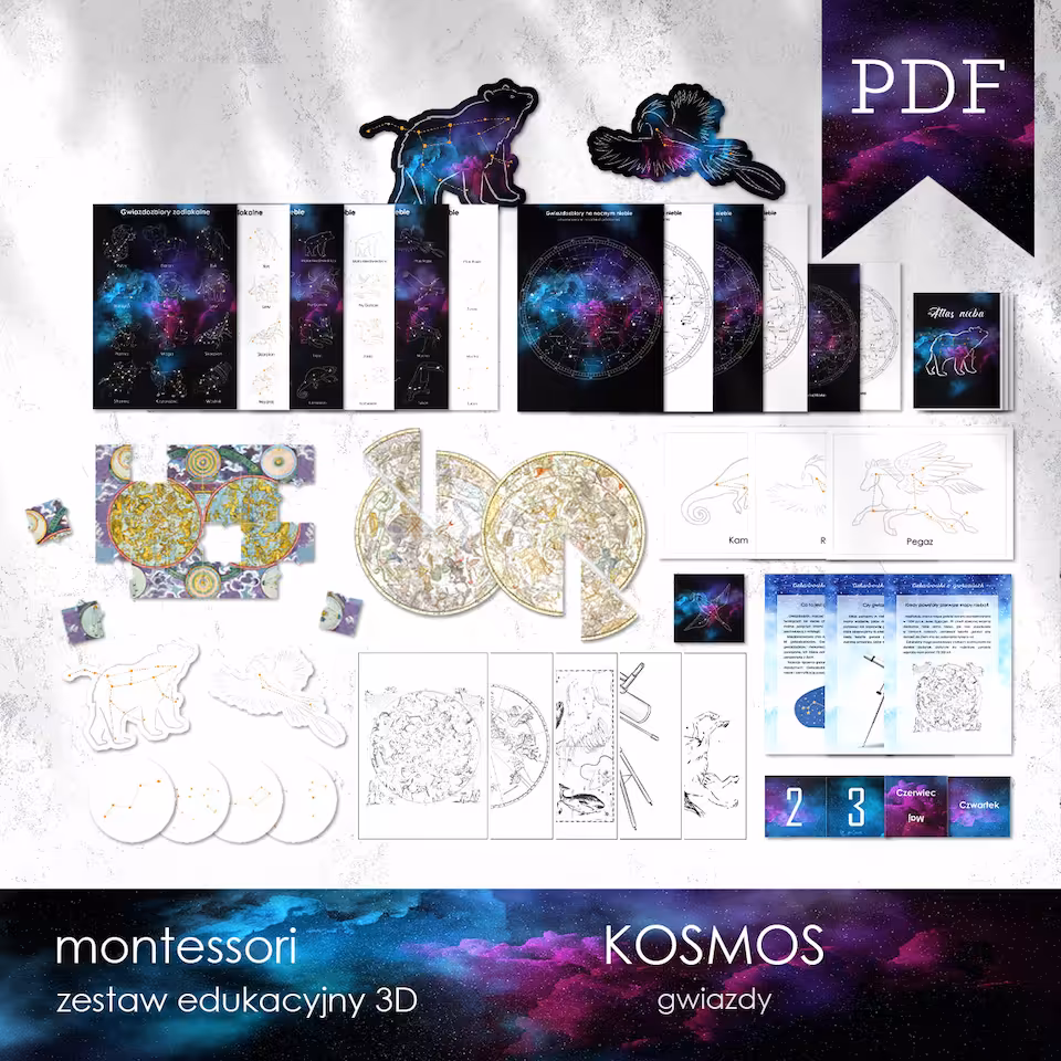 Kosmos - Gwiazdy - Zestaw edukacyjny 3D