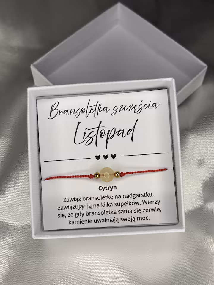 BRANSOLETKA SZCZĘŚCIA LISTOPAD