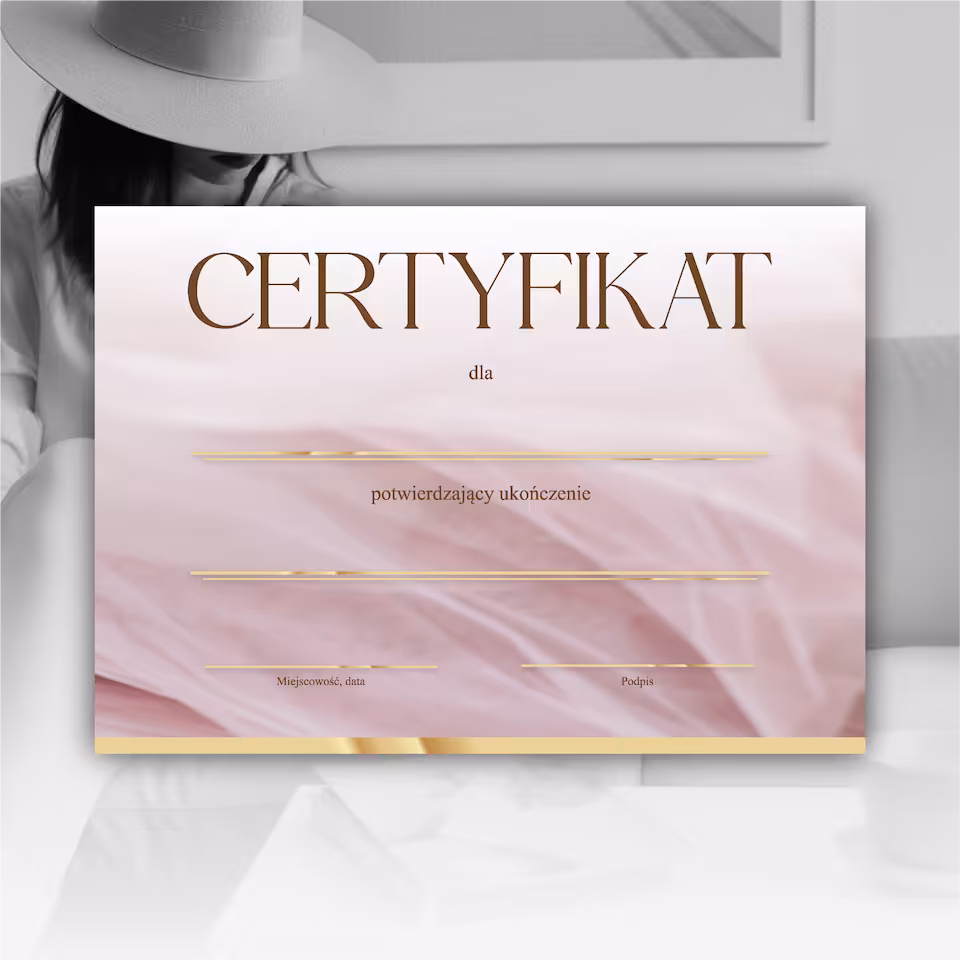 GOTOWY WZÓR CERTYFIKATU 04 - plik PDF A4
