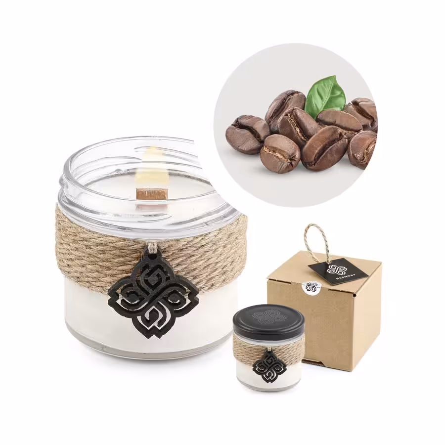 Café Exscelso. Organiczna świeca sojowa eco Loft 140.