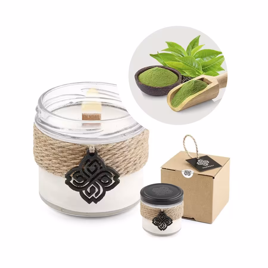 Zielona herbata Jing. Organiczna świeca sojowa eco Loft 140.