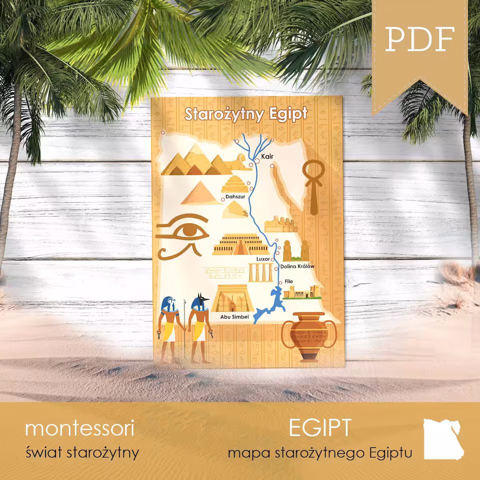 Afryka - Egipt - Mapa Starożytnego Egiptu