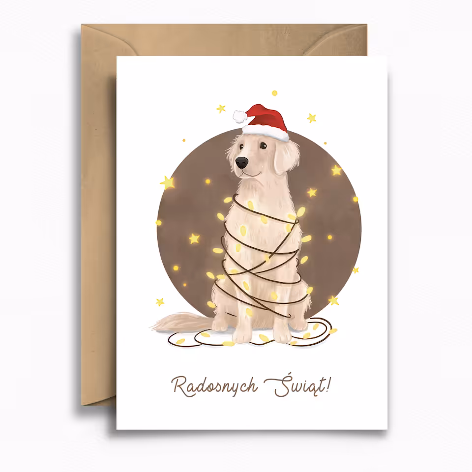 KARTKA • PIES W LAMPKACH