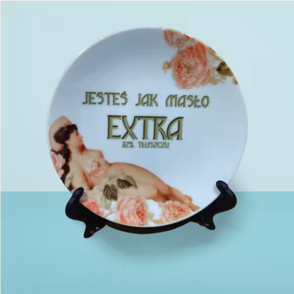 Talerz Sarnodzieło MINI 16cm Jesteś jak masło extra 82% tłuszczu