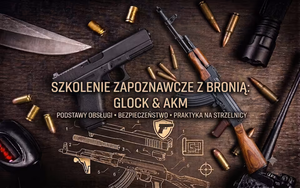 Voucher Szkolenie Zapoznawcze glock 9mm & AKM 7,62x39 Strzelnica Brzeszcze, Pszczyna