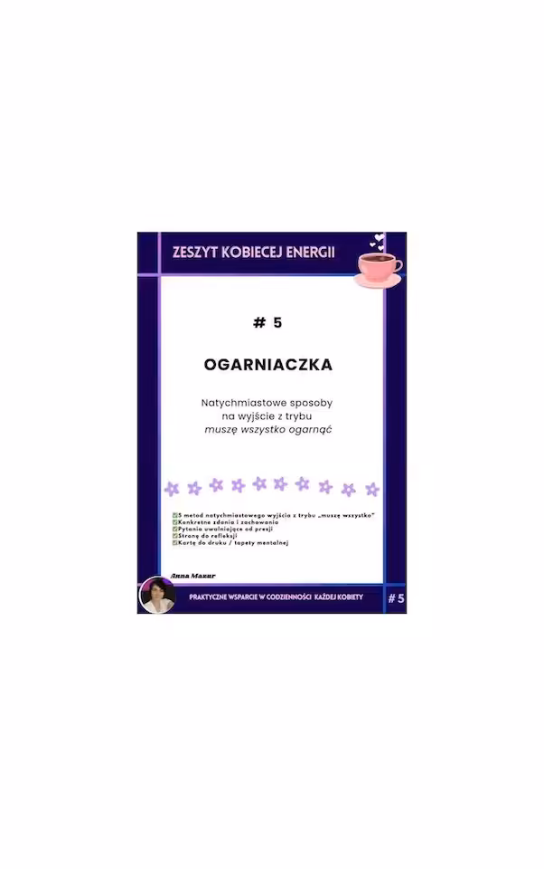 zeszyt wsparcia kobiety #5 ogarniaczka