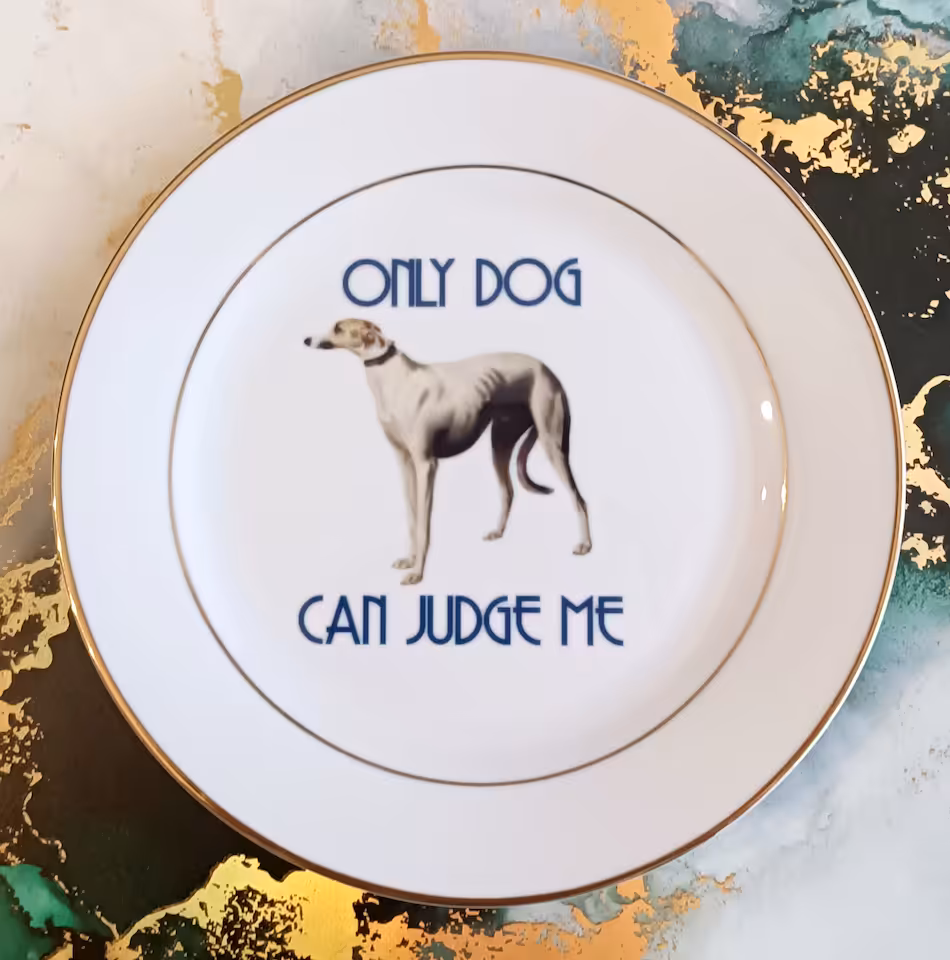 Talerz ceramiczny Sarnodzieło 20 cm Only Dog Can Judge Me