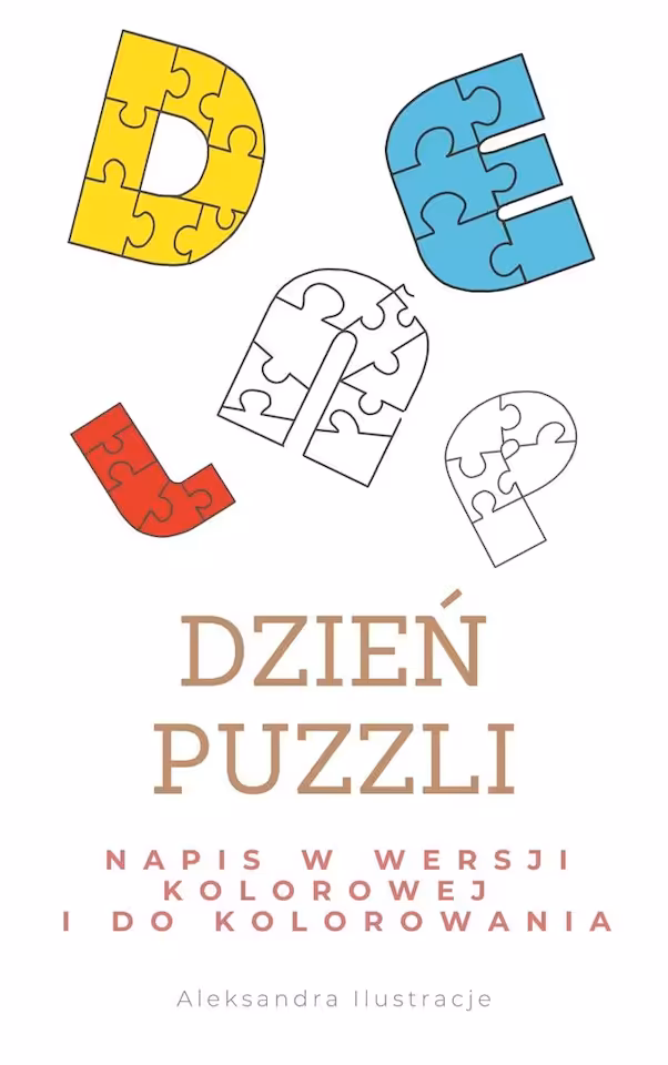 Napis na Dzień Puzzli