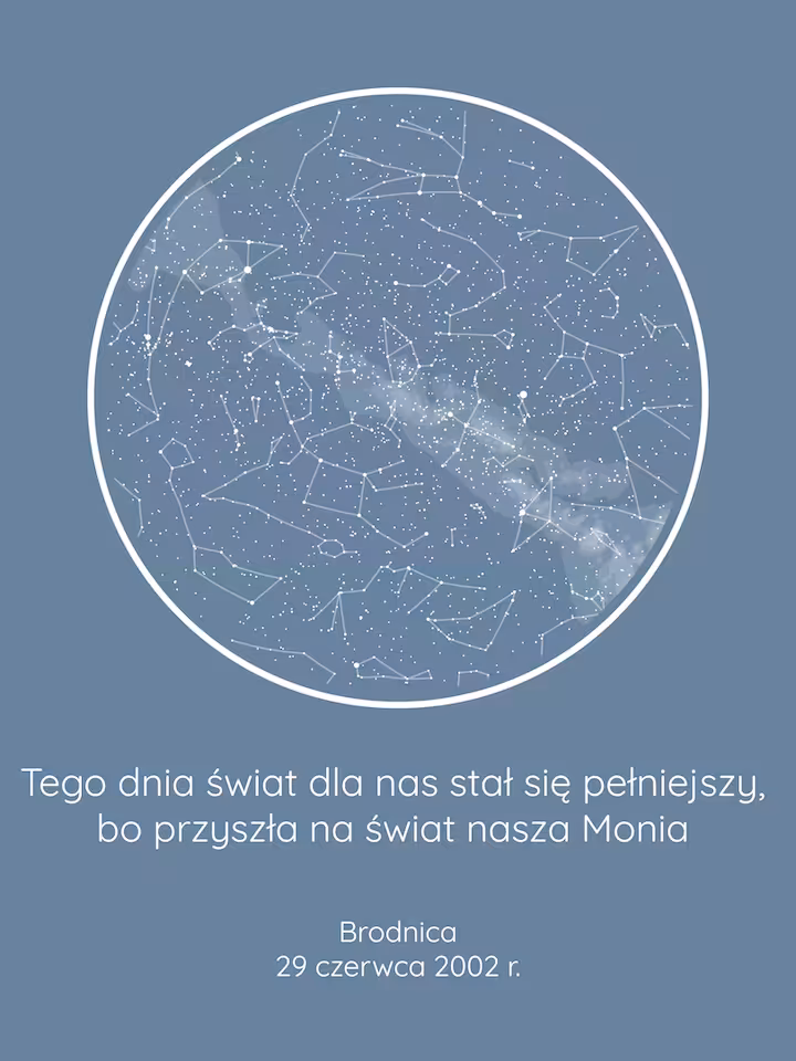 Personalizowana mapa gwiazd (#5a4f3bf0-bb84-430b-bbba-d5e815b7583c) - produkt cyfrowy