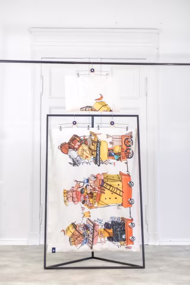 Komplet pościeli Ciuchcia kołdra S 100x135, poduszka S 40x60