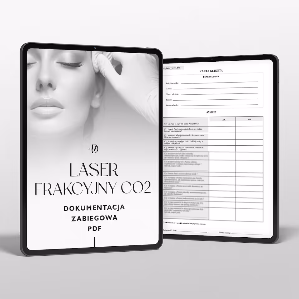 LASER FRAKCYJNY CO2 - dokumenty zabiegowe - zestaw