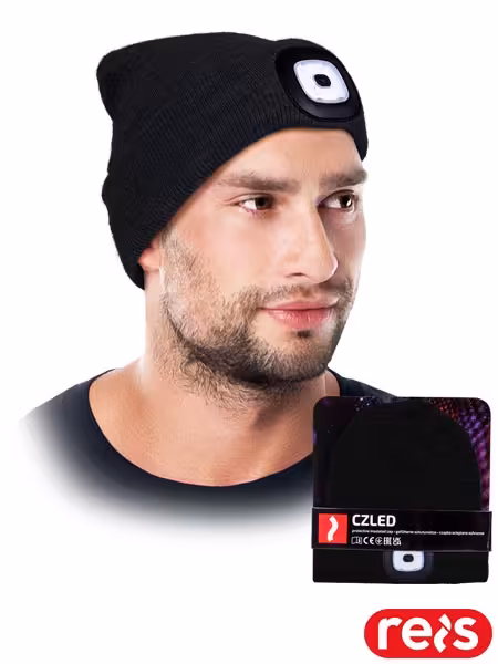 CZLED CZAPKA Z LATARKĄ