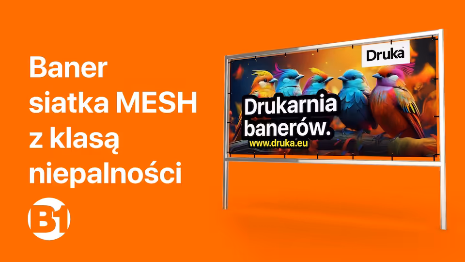 Baner siatka MESH o klasie niepalności B1 [m²]