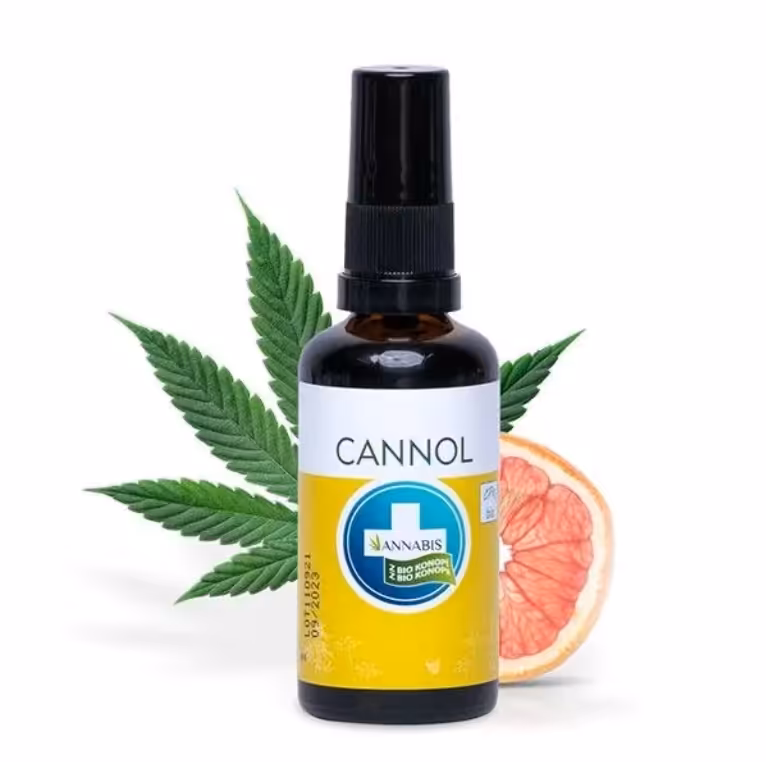 Cannol BIO 50 ml Olejek konopny do masażu i włosów Annabis Mandarynka Grejpfrut