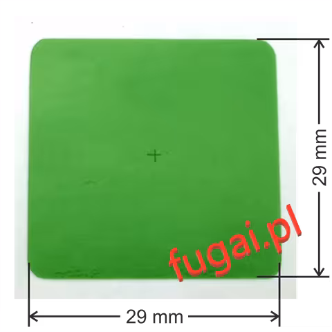 Folia do manometru kwadratowa 29x29mm transparentna zielona