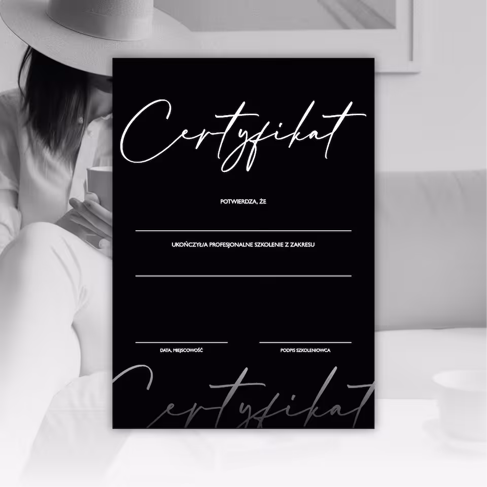 CERTYFIKAT szablon wzór c08 [format A4 | PDF]