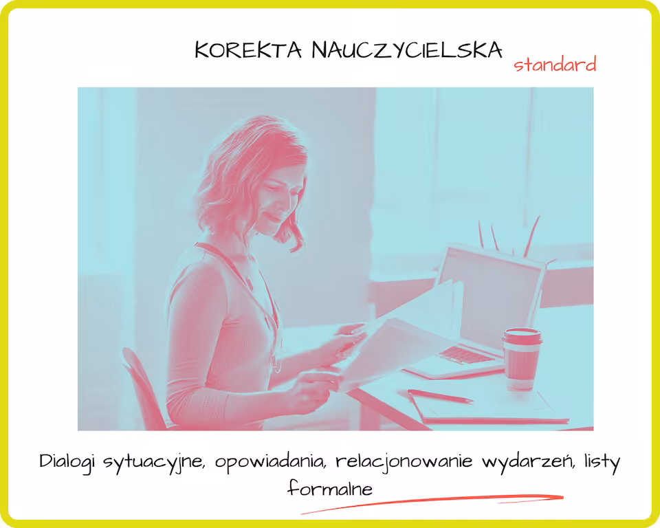 KOREKTA NAUCZYCIELSKA WYPOWIEDZI PISEMNEJ standard