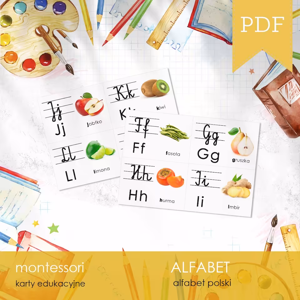Alfabet - Karty edukacyjne