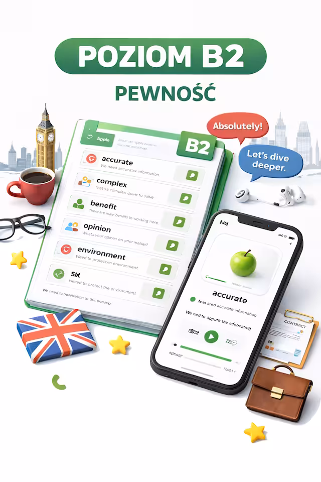 Poziom B2 - Słówka - Zdania - Audio