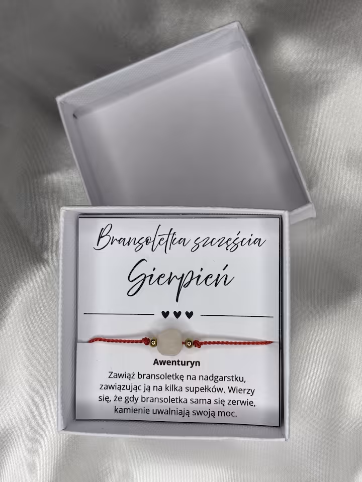 BRANSOLETKA SZCZĘŚCIA SIERPIEŃ