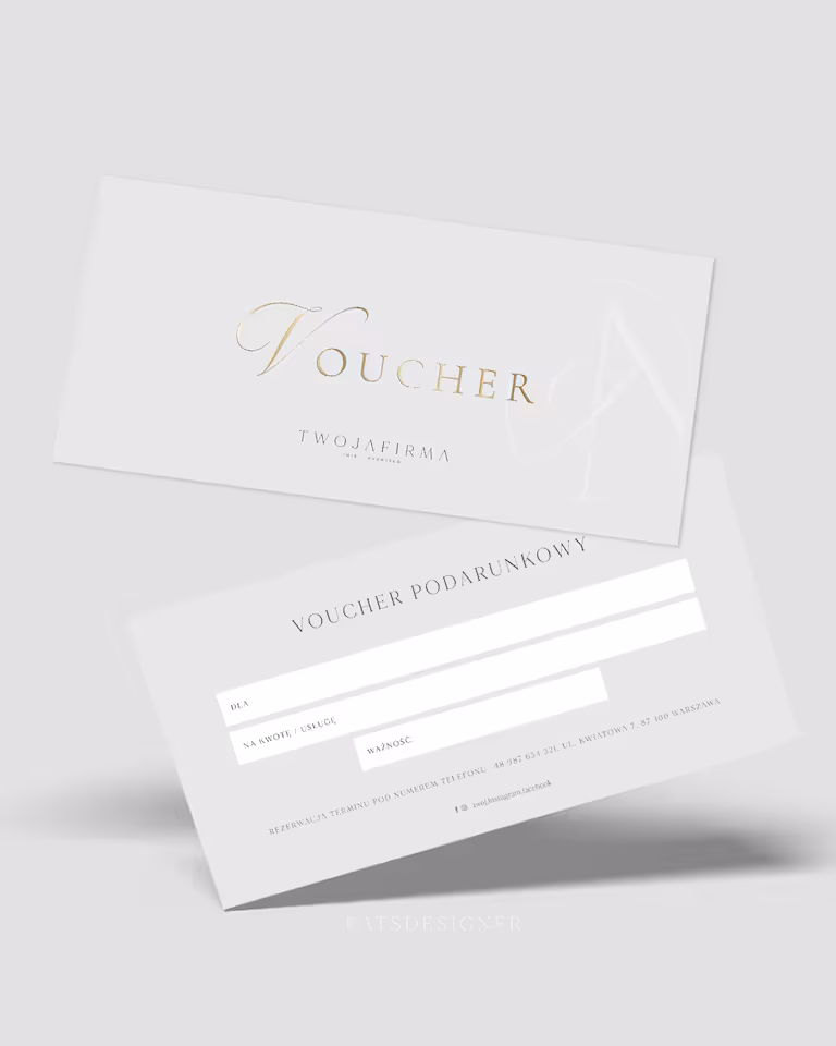 Voucher wzór 2 poziom - szary jasny