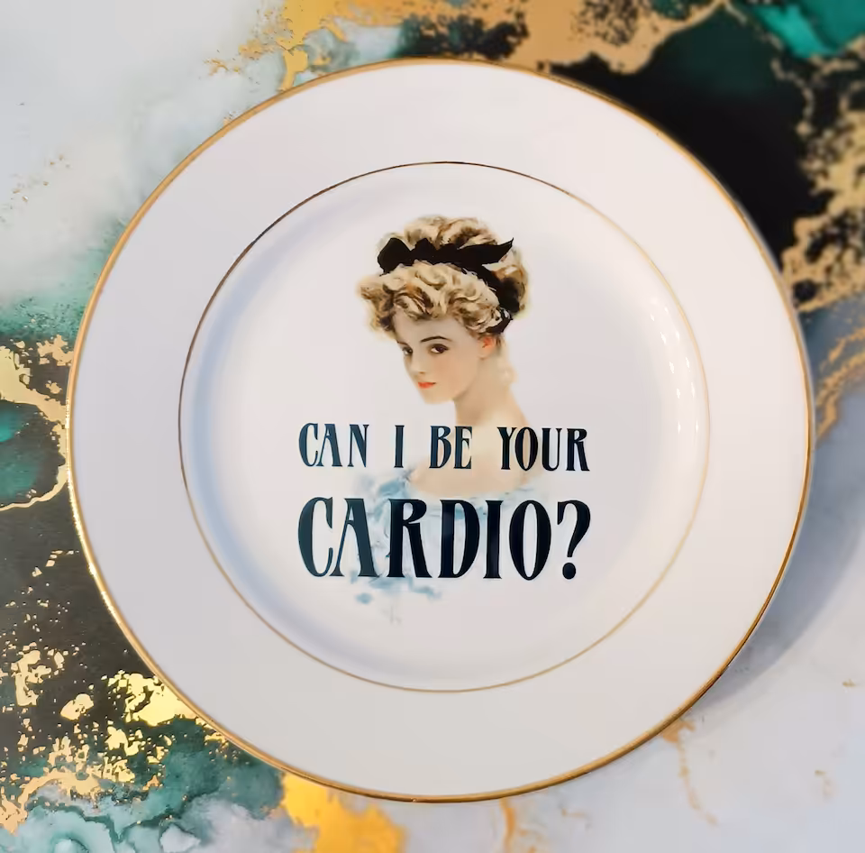 Talerz ceramiczny Sarnodzieło 20 cm Can I be your Cardio?