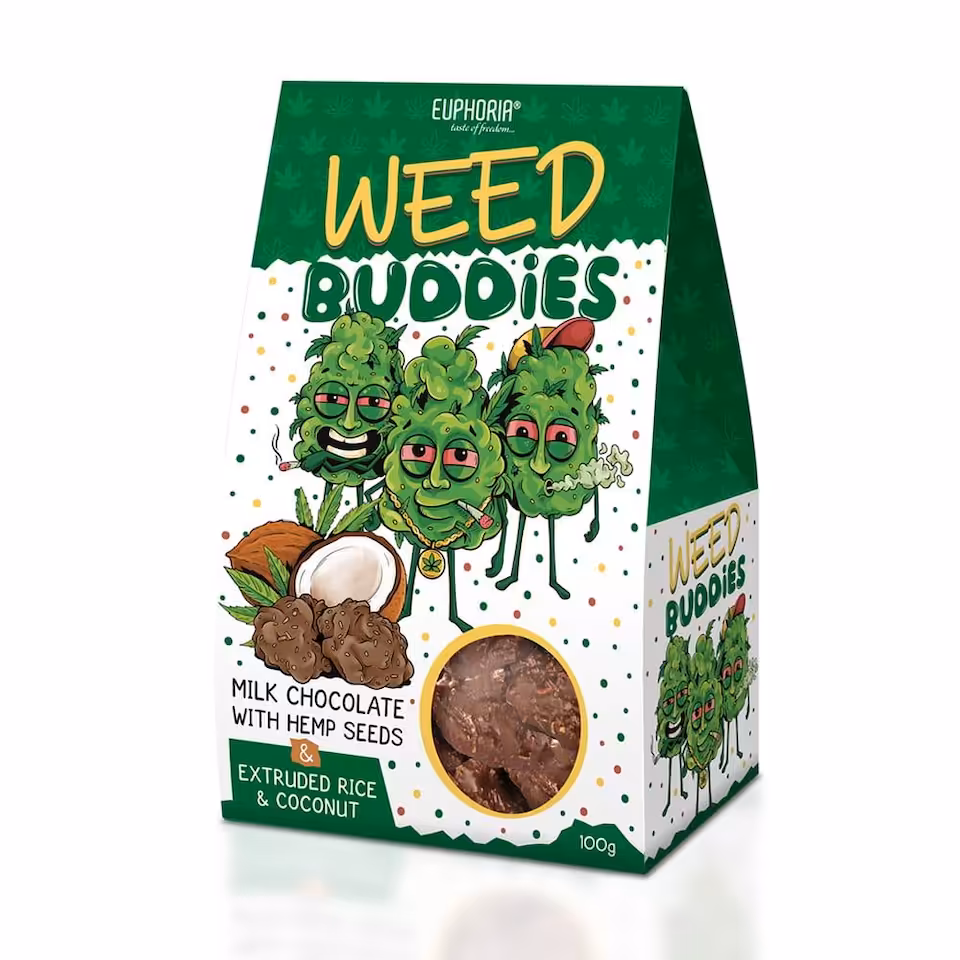 Weed Buddies czekoladki mleczne 100 g EUPHORIA