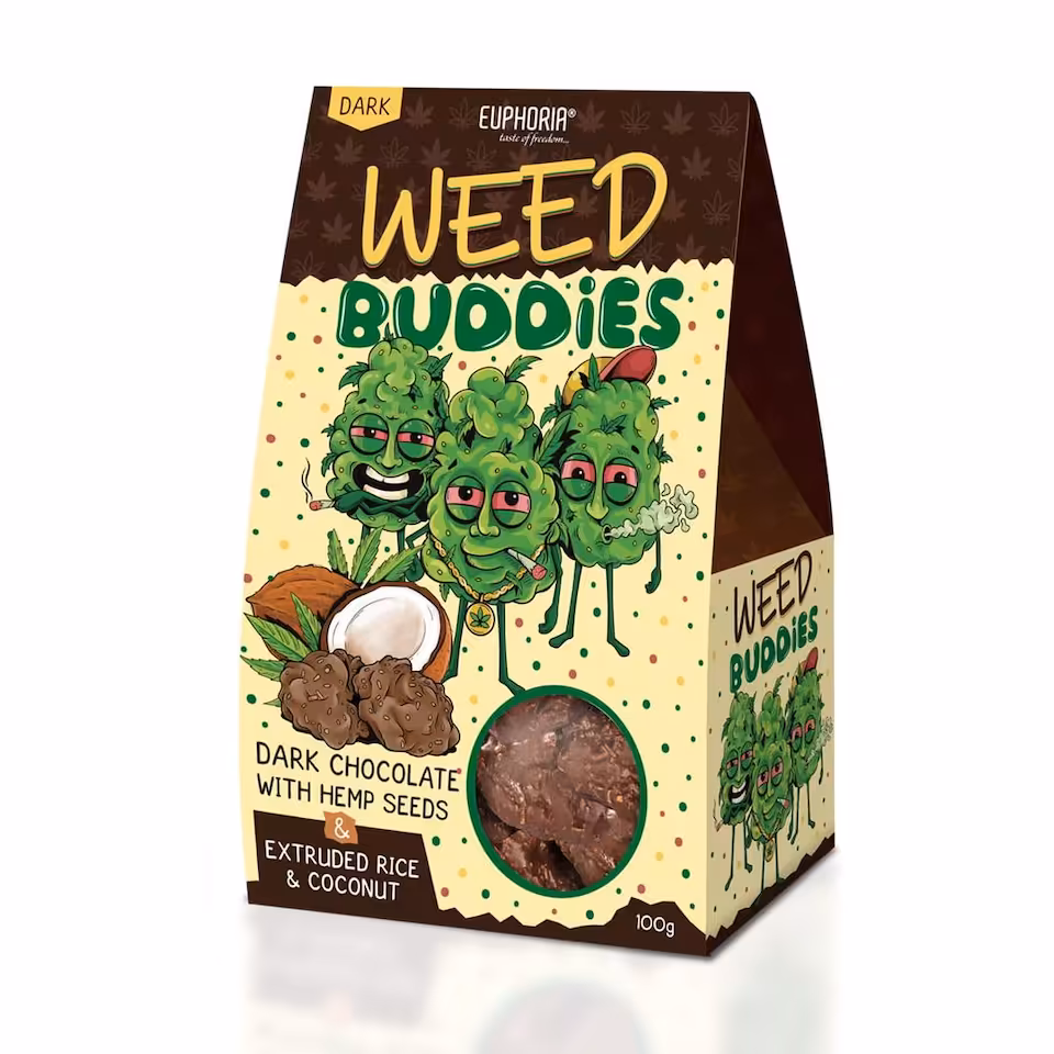 Weed Buddies czekoladki gorzkie 100 g EUPHORIA